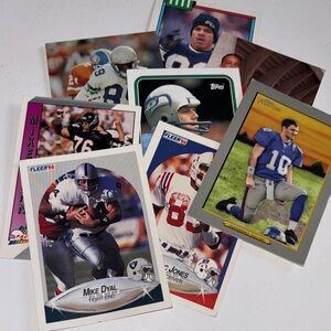 Vintage Football Trading Cards - Mixed 80s 90s Football cards